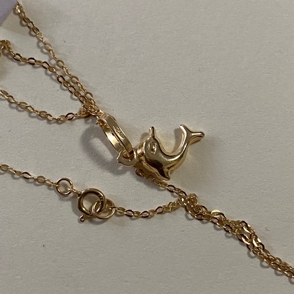 18K Gold "Dolphin" Necklace - Picture 4 of 4